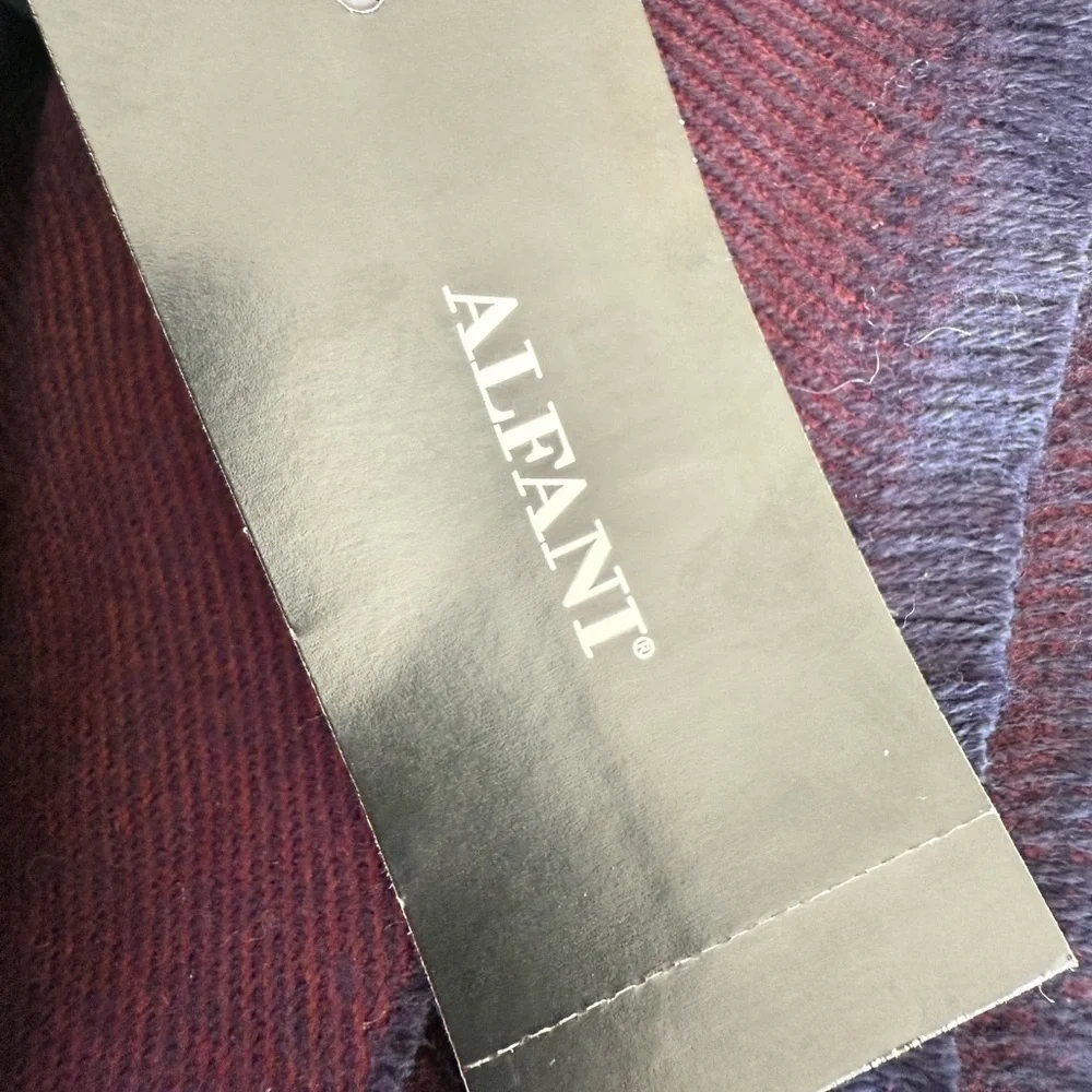 Alfani men’s scarf Navy Burgundy maroon NWT one size‎ colorblock